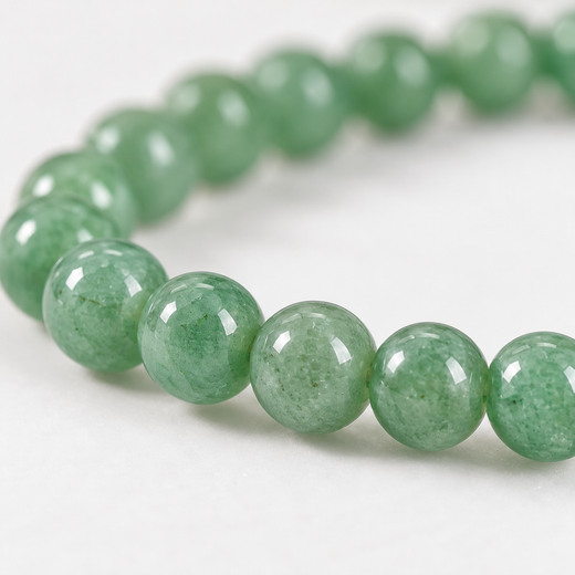 Bracelet boule en aventurine verte