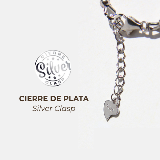 Pulsera de Cuarzo Herkimer Facetada · Plata 925