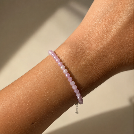 Pulsera de Kuncita Facetada · Plata 925