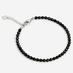 Polsera de Turmalina Negra Facetada · Plata 925