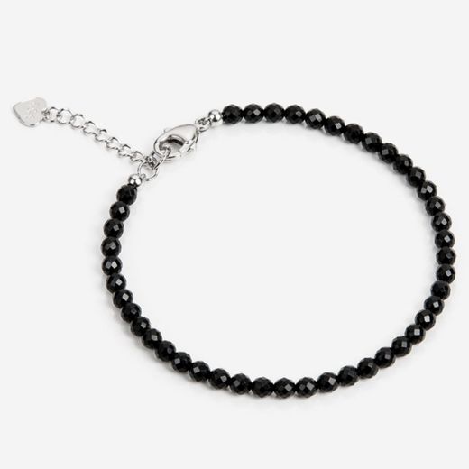 Polsera de Turmalina Negra Facetada · Plata 925