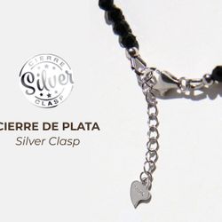 Polsera de Turmalina Negra Facetada · Plata 925