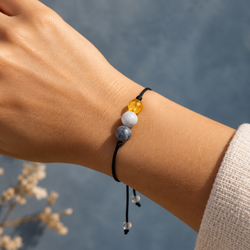 Mineral-Armband Feeling gegen Stress – 3 Heilsteine 8 mm