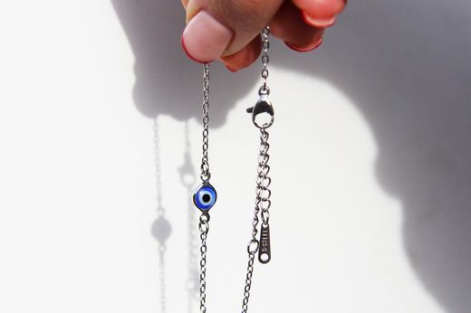 Pulsera Ojo Turco Plateada