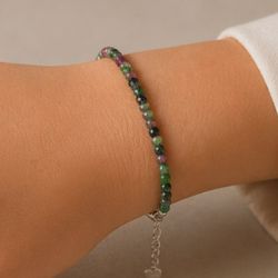 Polsera Robí Zoisita Facetada · Plata 925