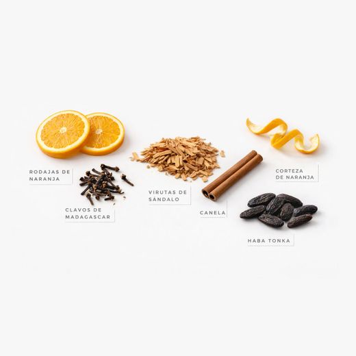 Vela Aromática Canela y Naranja "Deseo y Cariño"