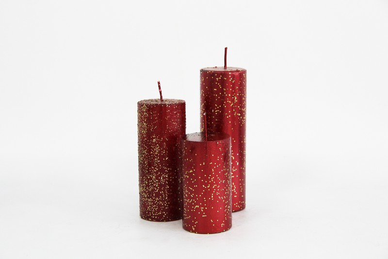 Candela decorativa rossa di Natale — Las velas de Mariano