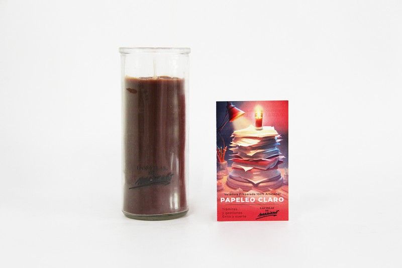 Veladora Preparada Papeleo Claro