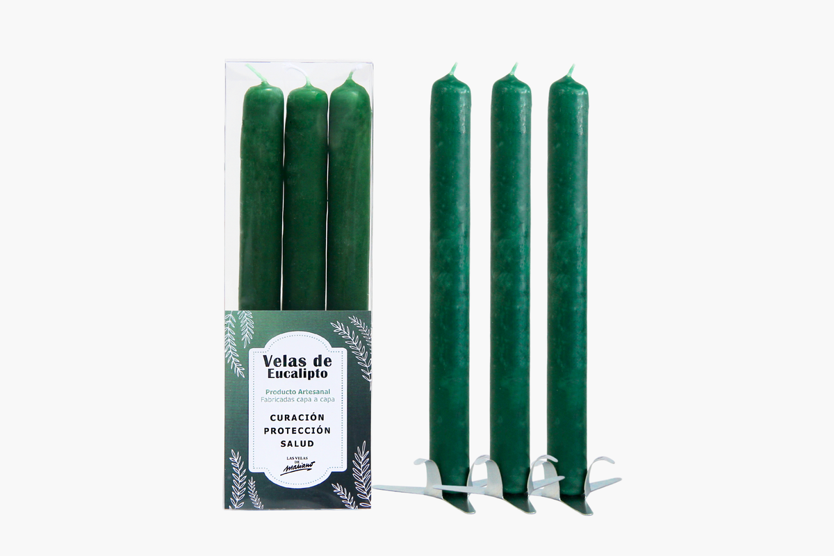 Pack 3 Velas de Eucalipto Artesanales