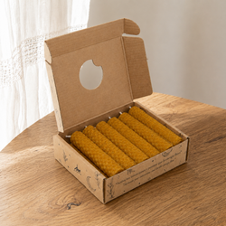 Pack de 12 Espelmes de Cera d’Abella Natural