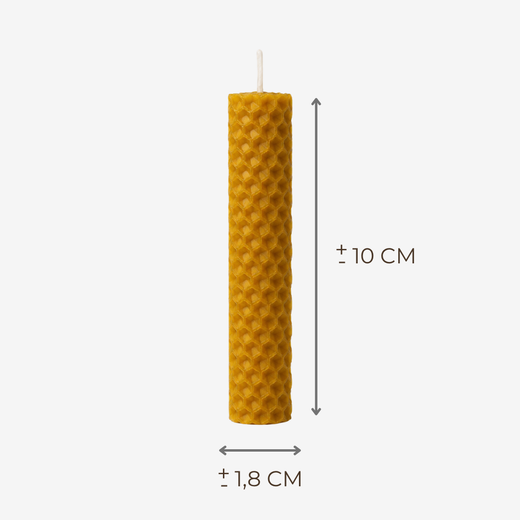 Pack de 12 Espelmes de Cera d’Abella Natural