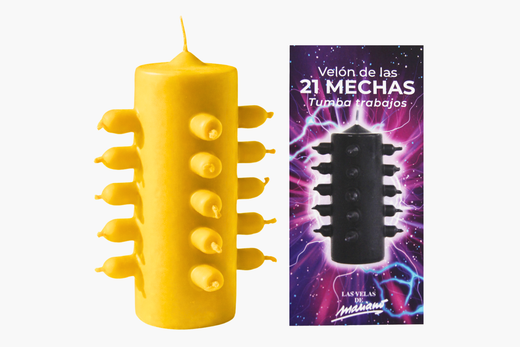 Velón 21 Mechas Amarillo