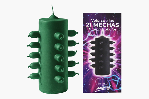 Velón 21 Mechas Verde