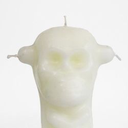 Espelma calavera 3 metxes blanc