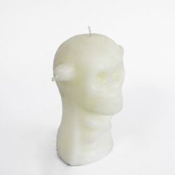 Espelma calavera 3 metxes blanc