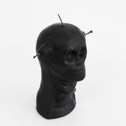 Espelma calavera 3 metxes negre