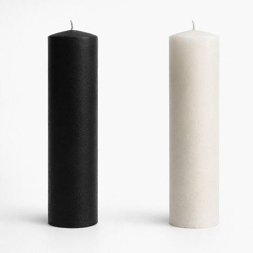 Black & White Altar Ritual Candles