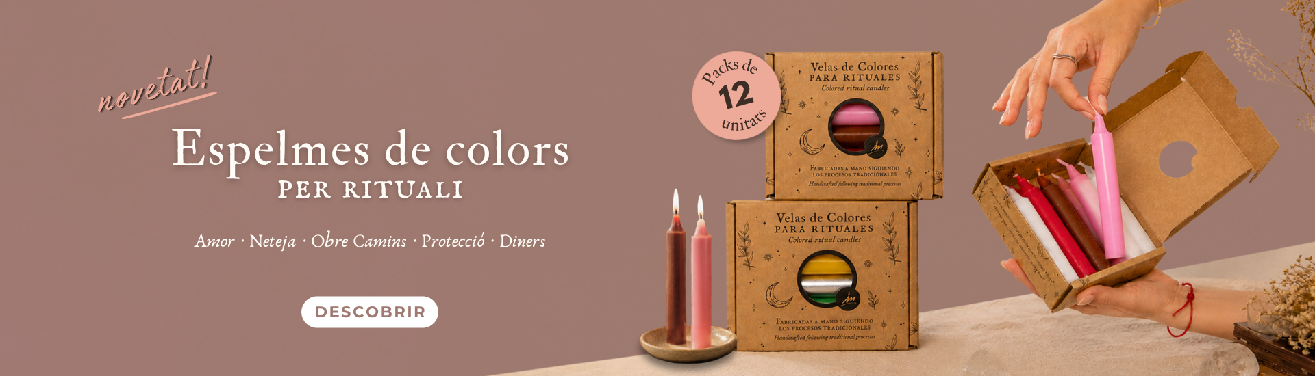 Espelmes de colors per a cada intenció