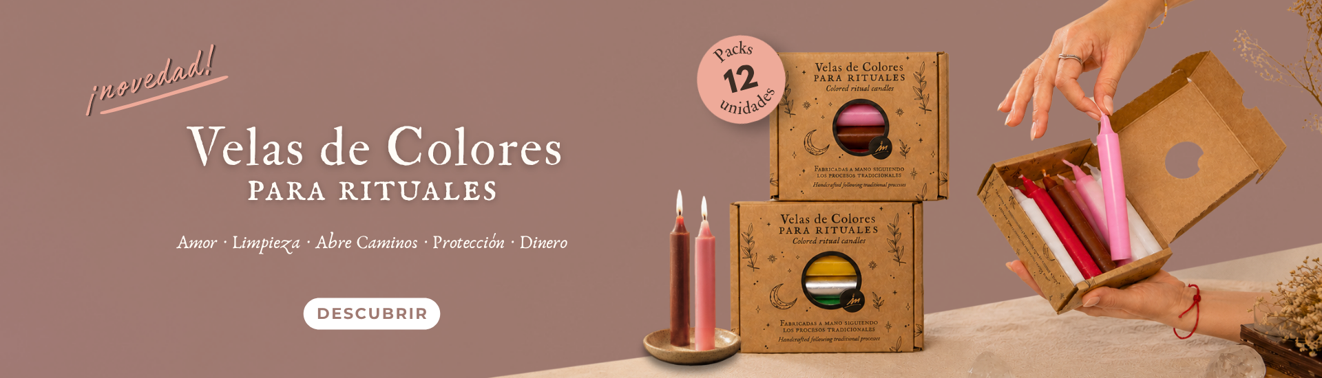 Velas de colores para cada intención